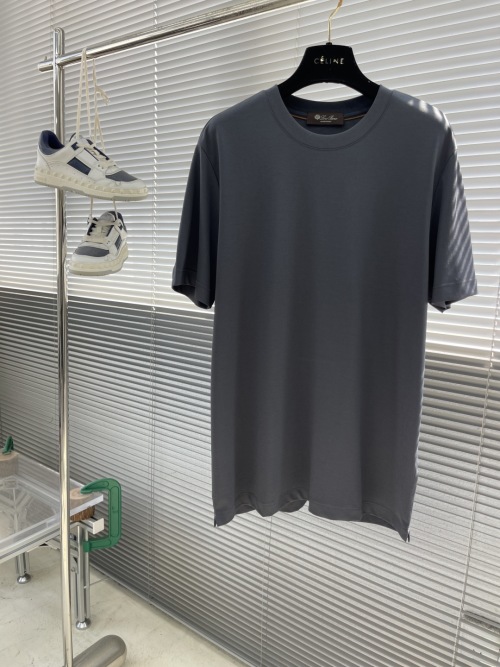 Loro Piana Men's Premium Cotton Short Sleeve T-Shirt - Casual & Business Style 1 Loro Piana Men's Premium Cotton Short Sleeve T-Shirt - Casual & Business Style
