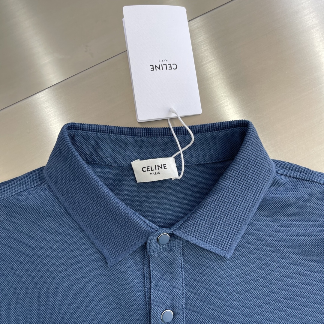 CELINE Men's Classic Fit Polo Shirt - Short Sleeve Cotton Blend Top 3 cmp i1745237536896 3122 0 1