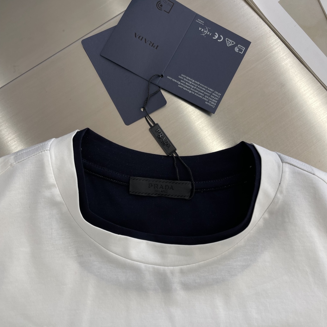 Men's Two-Tone Trim Short Sleeve T-Shirt with Double-Layer Crew Neck 3 cmp i1745237625877 5003 0 0