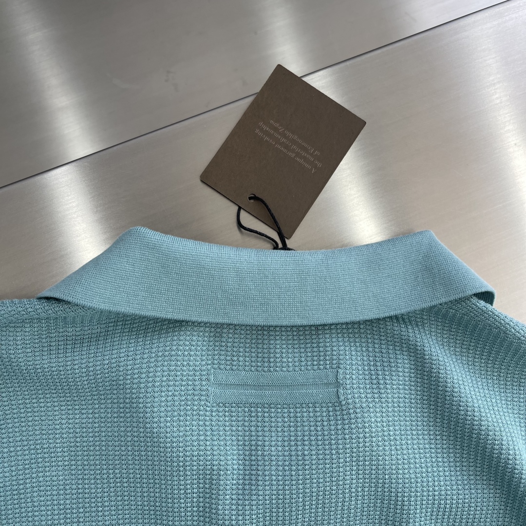 Men's Silk-Blend Waffle Knit Polo Shirt - Breathable, Stylish, and Comfortable 7 cmp i1745238080375 1863 0 4
