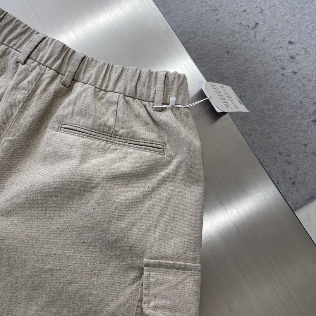 Men's Cotton Linen Blend Cargo Shorts - Stylish Old Money Italian Design 8 cmp i1745238108324 9759 0 5
