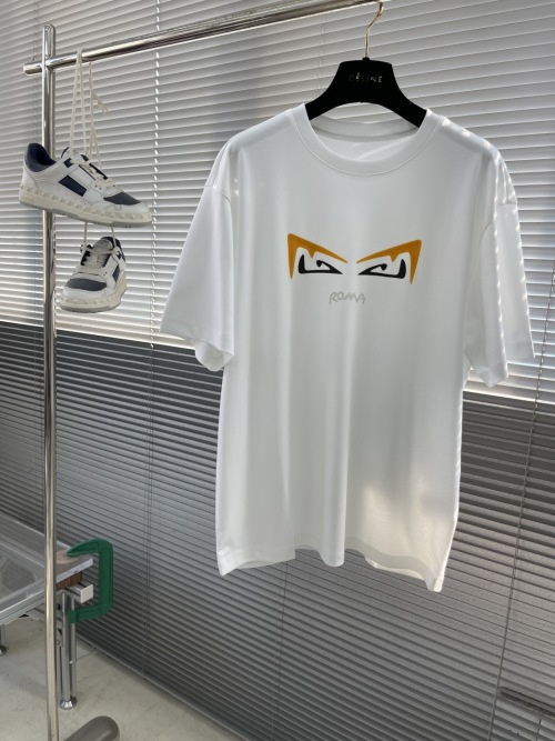 Fendi Roma Monster Eyes White T-Shirt | Fashionable and Eye-Catching 1 Fendi Roma Monster Eyes White T-Shirt | Fashionable and Eye-Catching