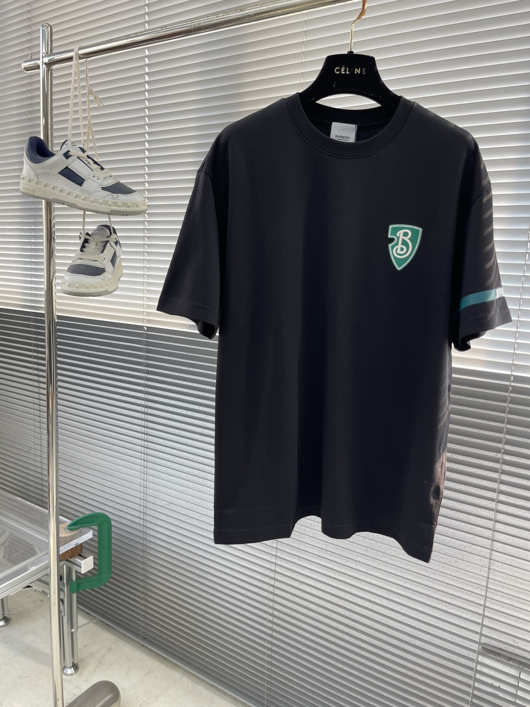 Burberry 2025SS Casual Crew Neck T-Shirt with Embroidered Logo - Premium Cotton