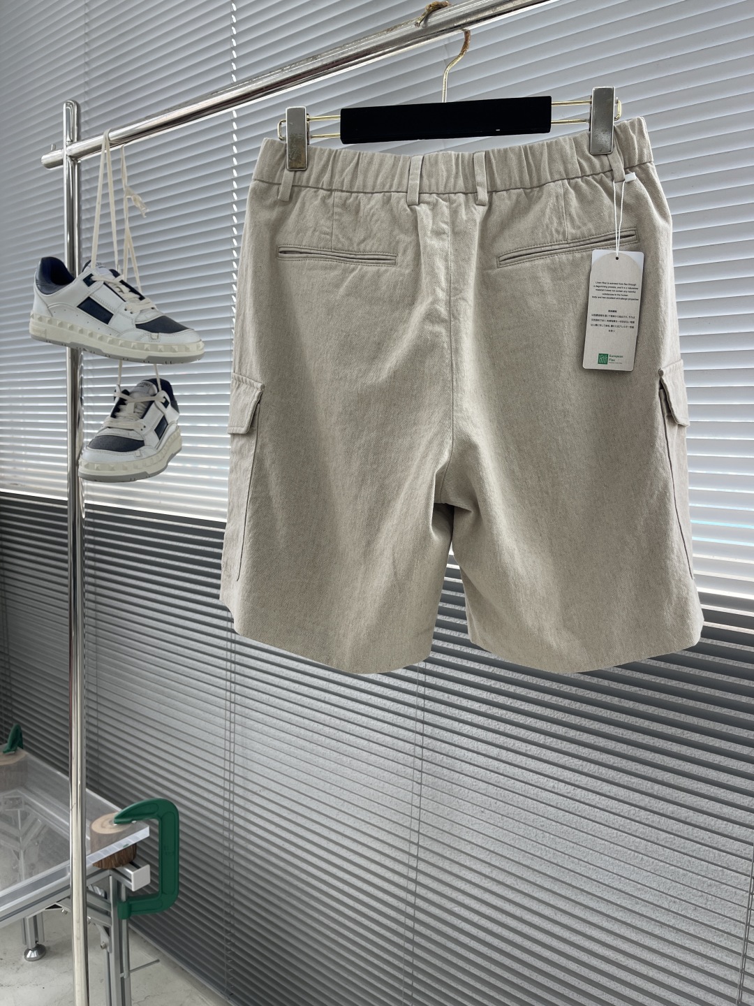 Men's Cotton Linen Blend Cargo Shorts - Stylish Old Money Italian Design 9 cmp i1745327091661 3039 0 8