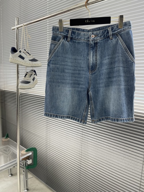 Men's Denim Shorts Multi-Pocket Woven Patchwork Straight Leg Pants 1 Men's Denim Shorts Multi-Pocket Woven Patchwork Straight Leg Pants