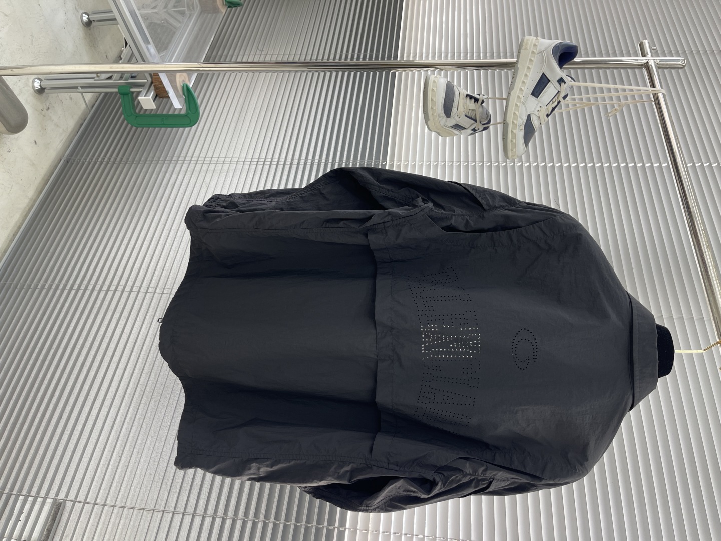 Balenciaga Men's Black Windbreaker Jacket with Embroidered Logo 8 cmp i1745327463112 3656 0 7