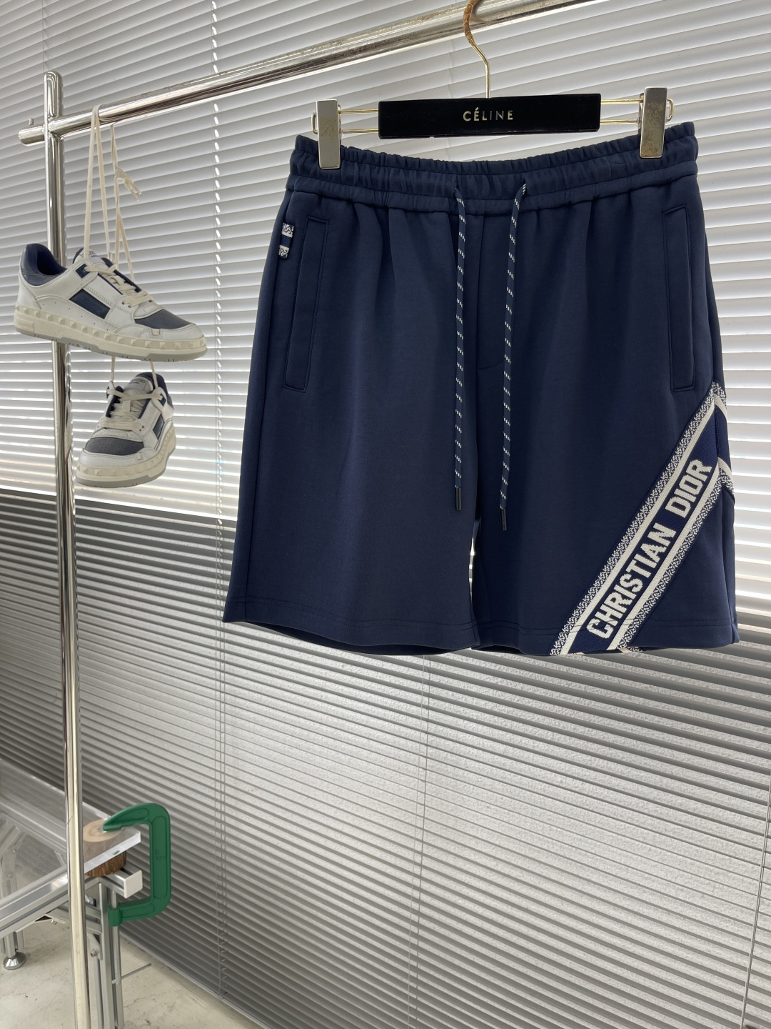 Dior Men's Navy Blue Shorts - Comfortable, Breathable, and Stylish Summer Wear