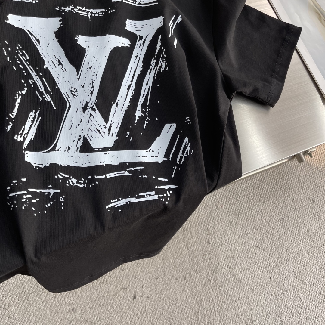 Louis Vuitton Men's 'Remember The Future' Black Cotton Graphic Print T-Shirt 8 cmp i1745328574821 4867 0 4