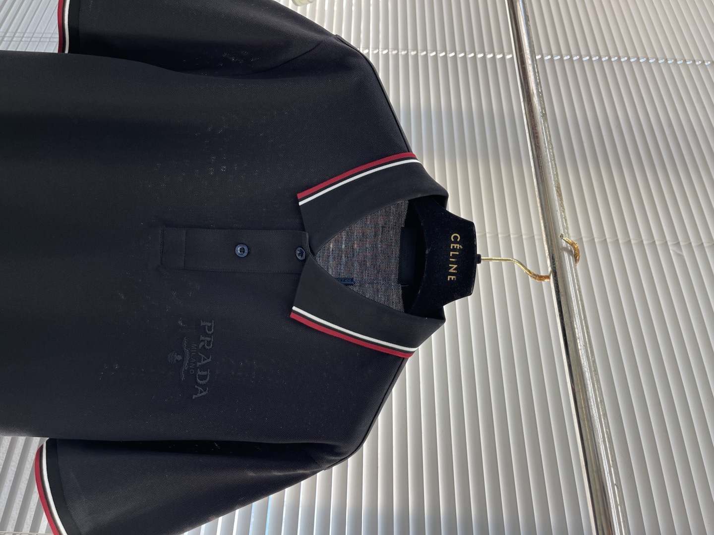 PRADA Men's Polo Shirt - Short Sleeve, Ribbed Trim, Classic Fit, Summer Style 2 cmp i1745330141988 8774 0 6