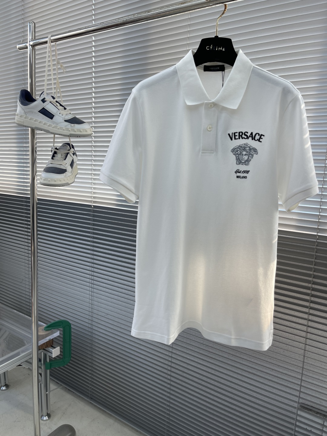 Versace Men's White Medusa Polo Shirt - Short Sleeve, Button Closure 1 cmp i1745330527537 3578 0 5