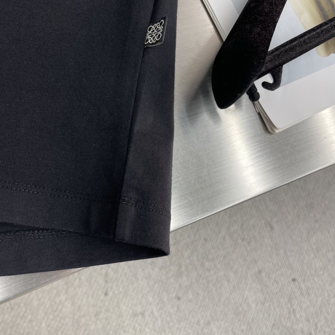 Loewe 25SS Embroidered Logo Crewneck T-Shirt - Premium Cotton, Relaxed Fit 7 cmp i1745410339412 9331 0 2