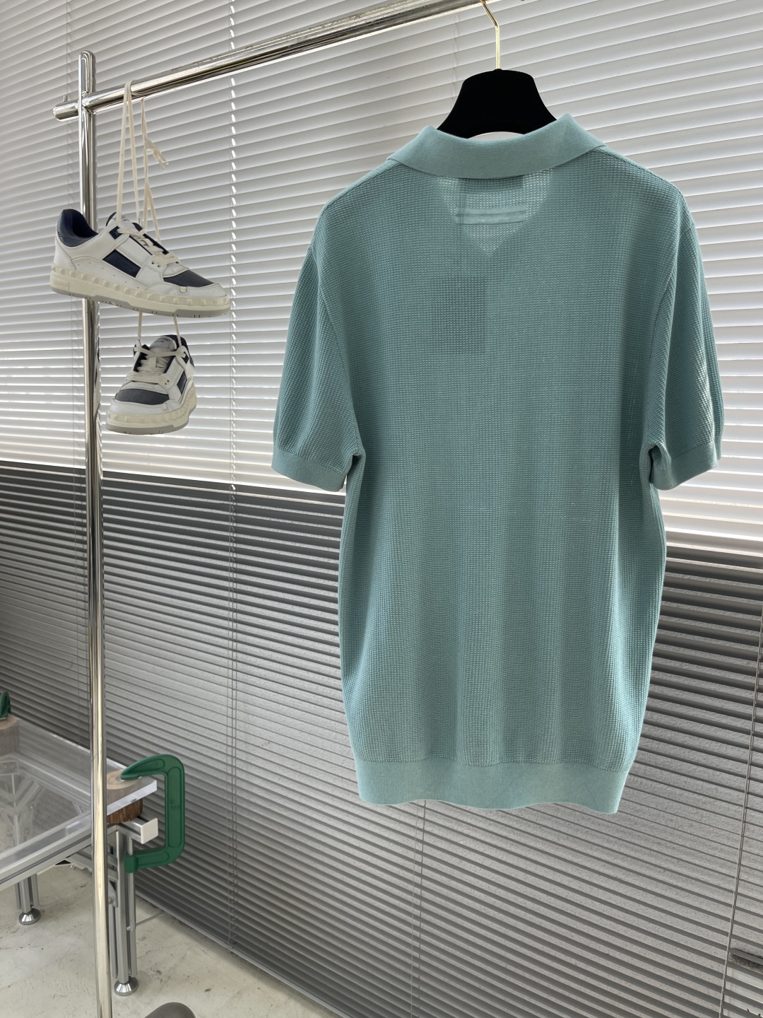 Men's Silk-Blend Waffle Knit Polo Shirt - Breathable, Stylish, and Comfortable 8 cmp i1746436646913 1377 0 7