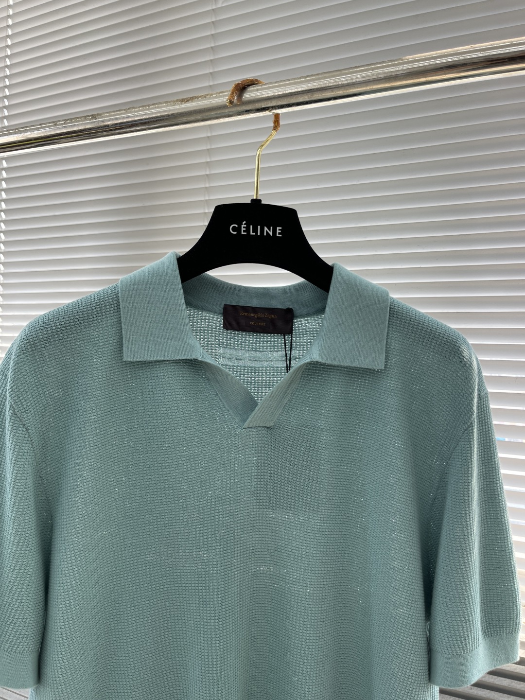 Men's Silk-Blend Waffle Knit Polo Shirt - Breathable, Stylish, and Comfortable 2 cmp i1746436646914 4404 0 6