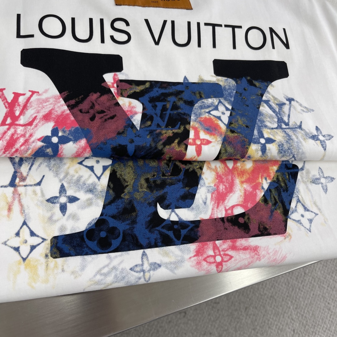 Louis Vuitton Rainbow Embroidered Logo T-Shirt, Trendy Unisex Style 7 cmp i1746441474160 4817 0 4