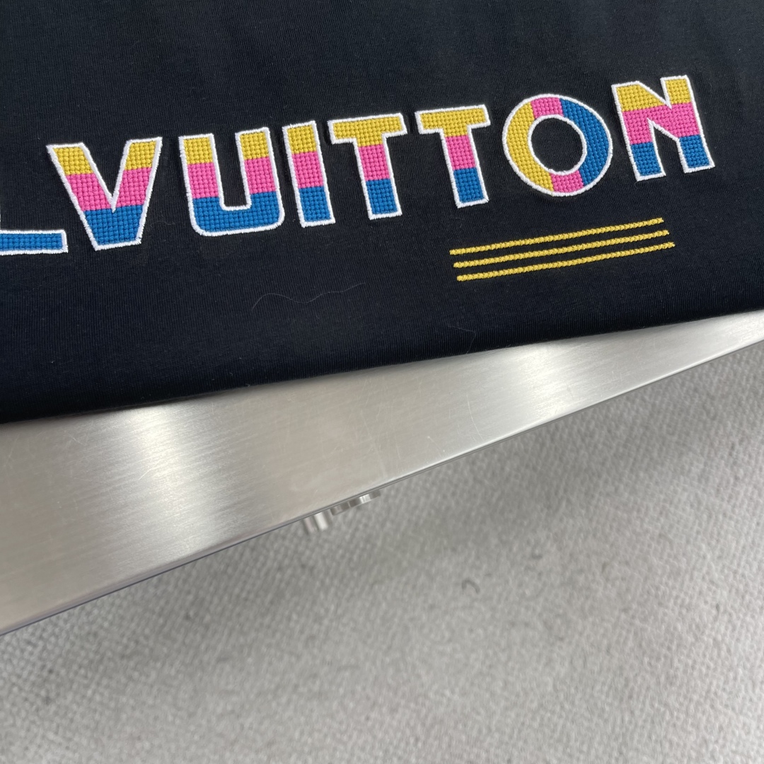 Louis Vuitton Rainbow Embroidered Logo T-Shirt - Soft Cotton, Unisex Style 4 cmp i1746441485234 7242 0 1