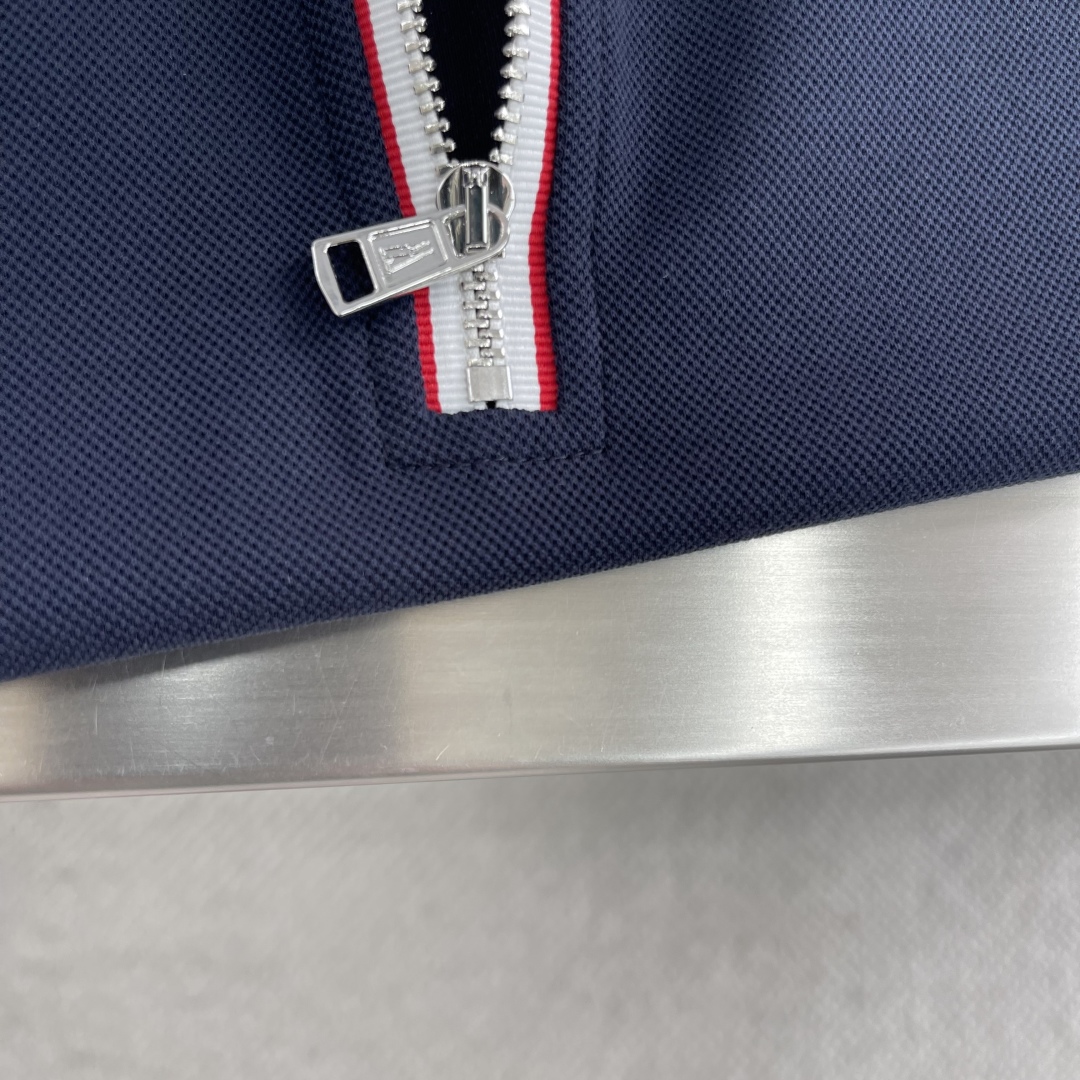 Moncler Men's Cotton Piqué Polo Shirt with Tricolor Zipper - Modern Fit 4 cmp i1746443477885 4586 0 1