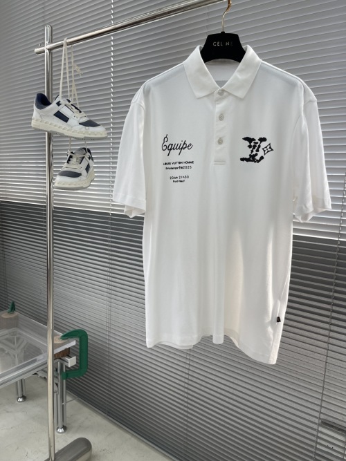 Louis Vuitton White Cotton Polo Shirt Short Sleeve Summer Outfit Men's Fashion 11 Louis Vuitton White Cotton Polo Shirt Short Sleeve Summer Outfit Men's Fashion
