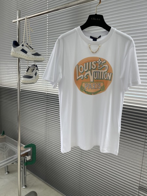 Louis Vuitton Paris Stamp Tee - Soft Cotton Knit, Modern Chain Detail 1 Louis Vuitton Paris Stamp Tee - Soft Cotton Knit, Modern Chain Detail