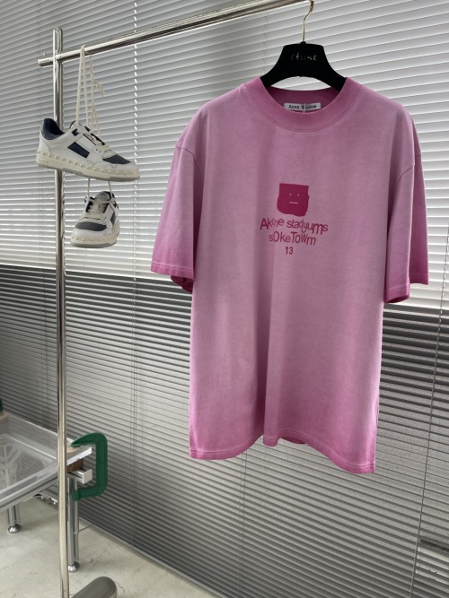 Acne Studios 25SS Retro Wash Short Sleeve Tee - Premium Cotton, Unisex 1 Acne Studios 25SS Retro Wash Short Sleeve Tee - Premium Cotton, Unisex