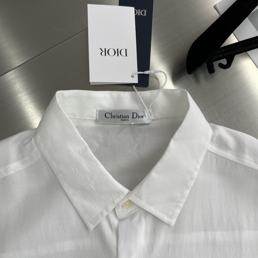 Dior Men's White Cotton Short Sleeve Shirt, Comfortable and Breathable 3 cmp i1746622600220 1550 0 0