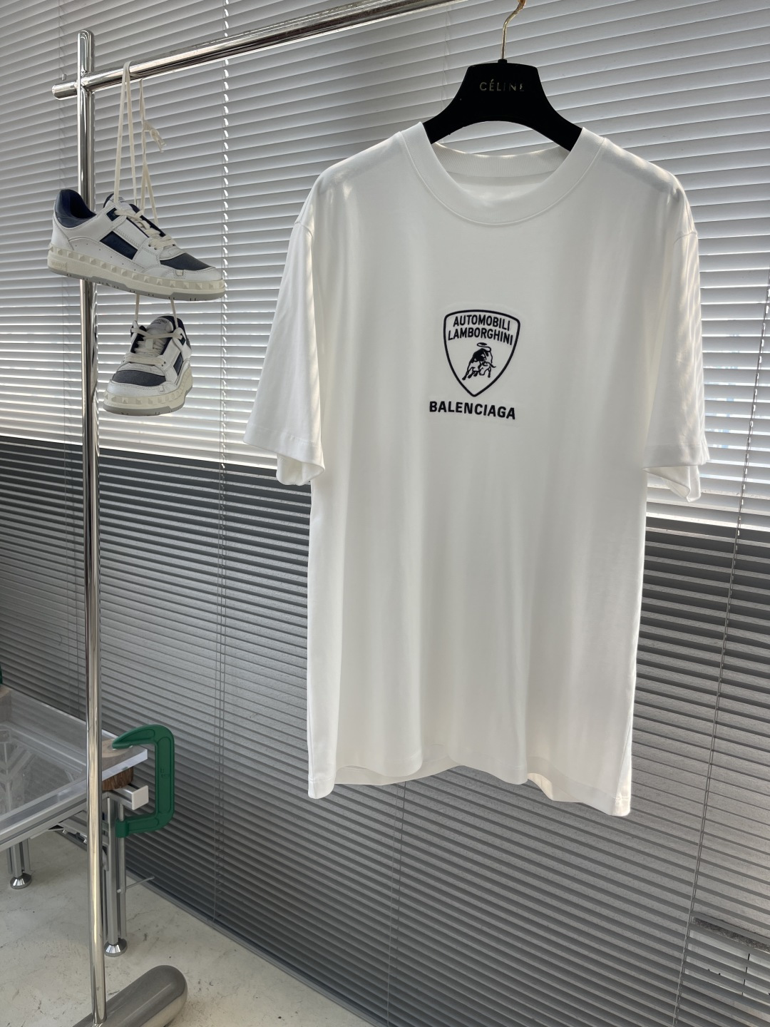 Balenciaga x Lamborghini White Cotton T-Shirt - Limited Edition Collab
