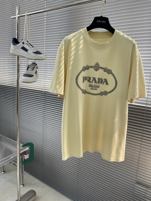 Prada Milano Logo Print T-Shirt - Short Sleeve, Crew Neck, Relaxed Fit 10 Prada Milano Logo Print T-Shirt - Short Sleeve, Crew Neck, Relaxed Fit