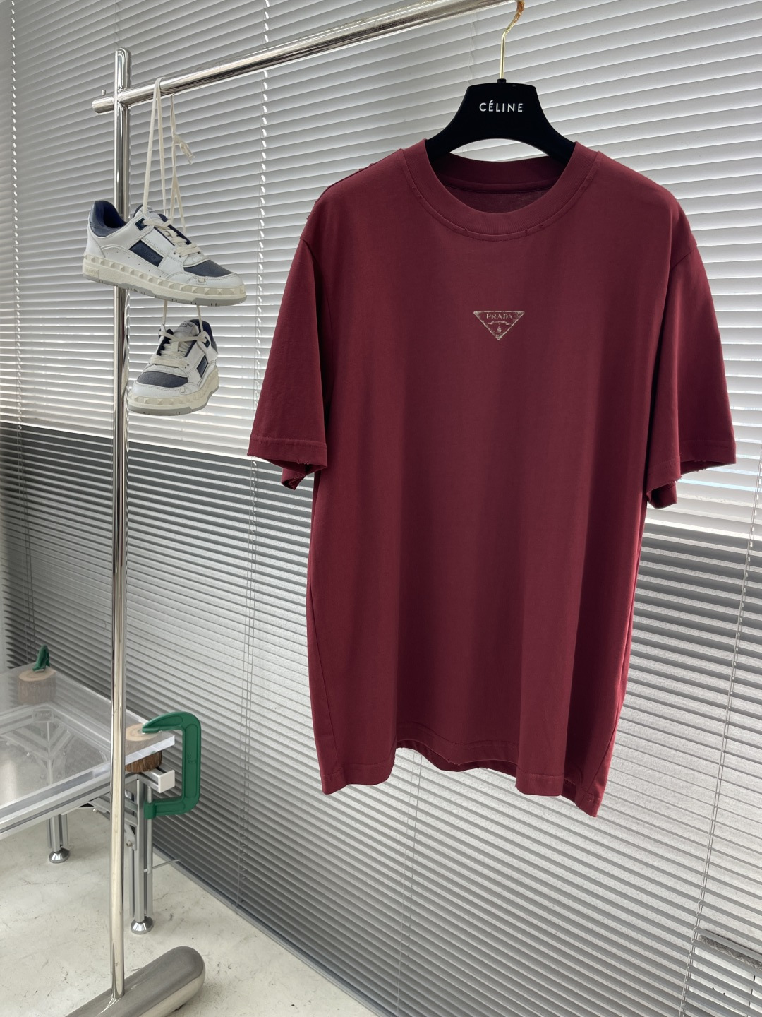 Prada 2025 Early Spring Series Round Neck T-Shirt Distressed Edges