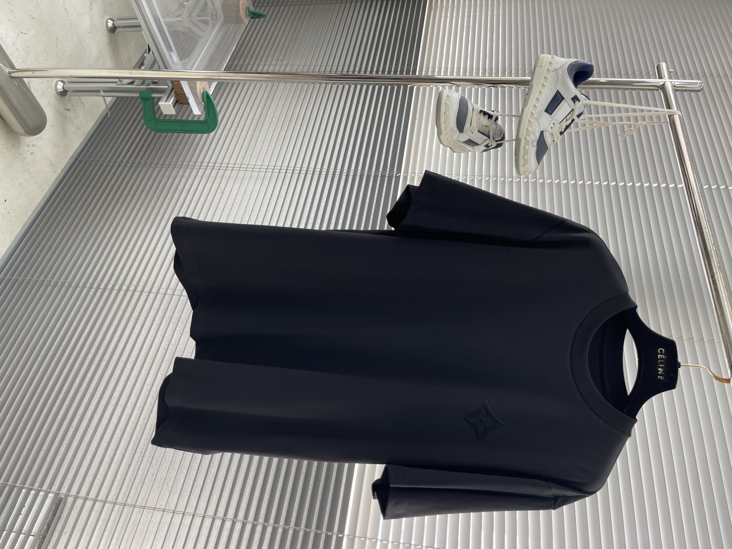 Louis Vuitton 25SS Black Cotton-Modal Blend T-Shirt with Embossed Logo