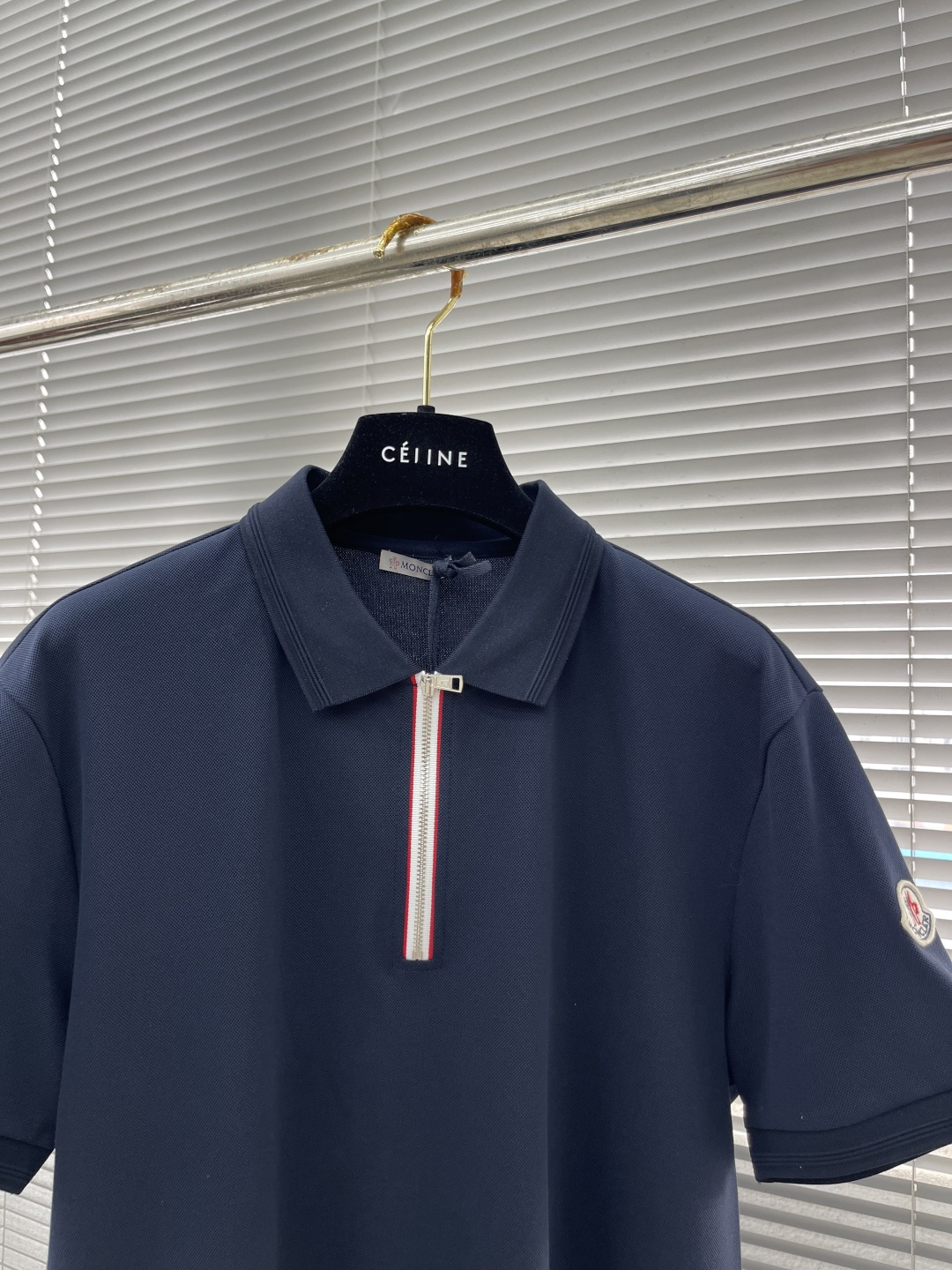 Moncler Men's Cotton Piqué Polo Shirt with Tricolor Zipper - Modern Fit 2 cmp i1746700445351 7758 0 6