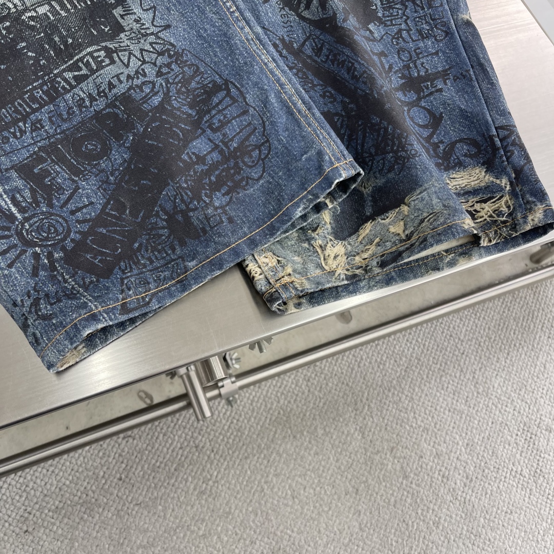 Acne Studios 25SS Trompe L'Oeil Torn Scribble Print, Wide Leg Denim Jeans 6 cmp i1746784300719 1558 0 4