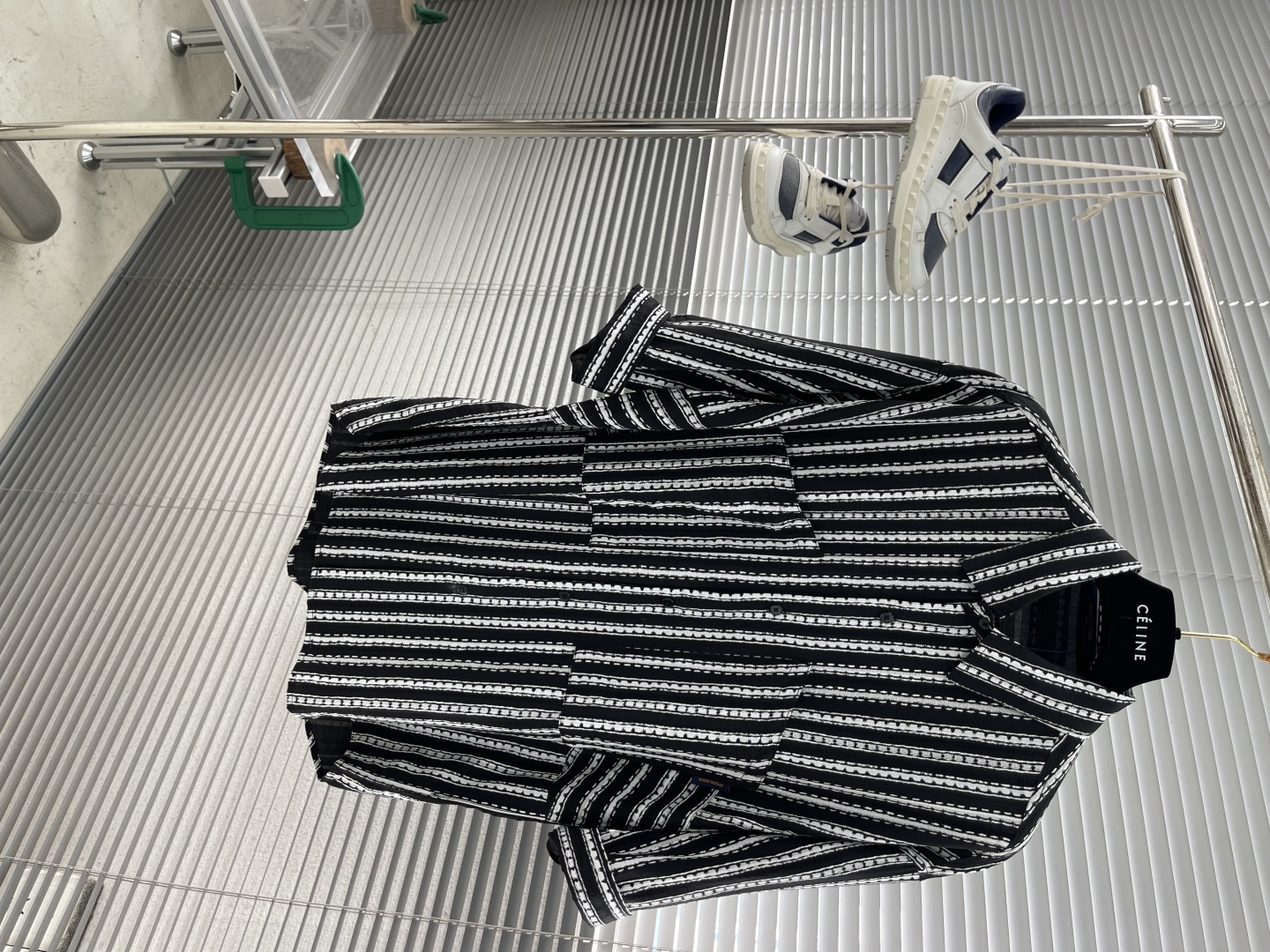 Celine Striped Tencel Short Sleeve Shirt, Classic Styling, Comfortable Fit 1 cmp i1746872905818 2659 0 5