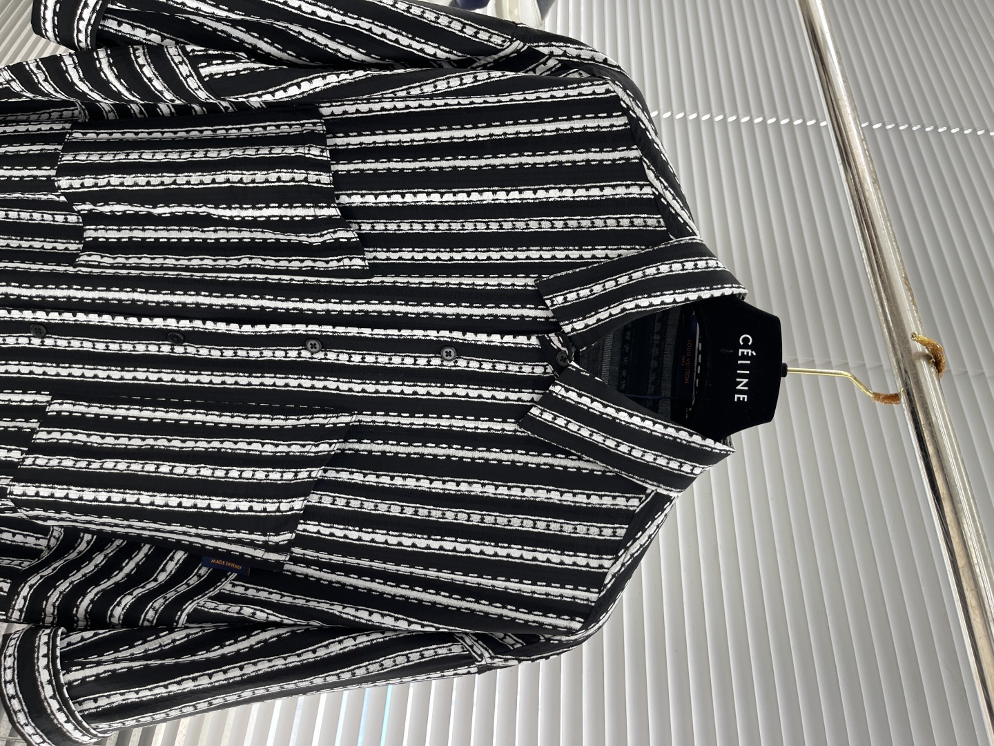Celine Striped Tencel Short Sleeve Shirt, Classic Styling, Comfortable Fit 2 cmp i1746872906025 2709 0 6