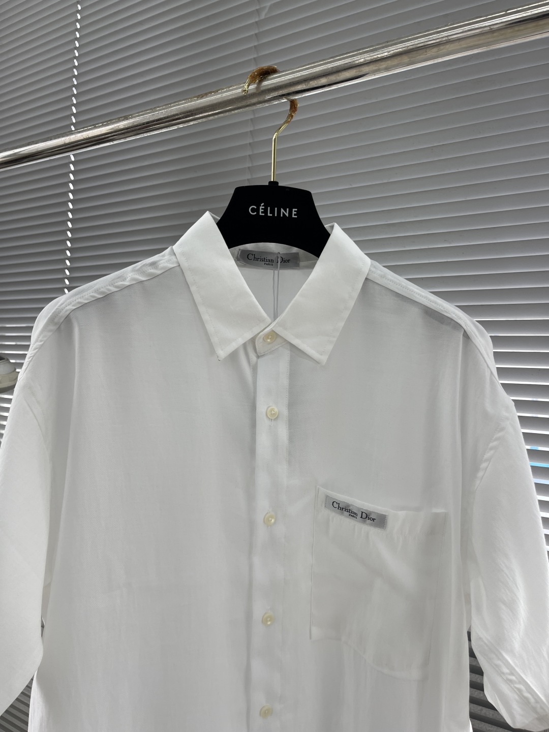 Dior Men's White Cotton Short Sleeve Shirt, Comfortable and Breathable 2 cmp i1746872965755 9422 0 6
