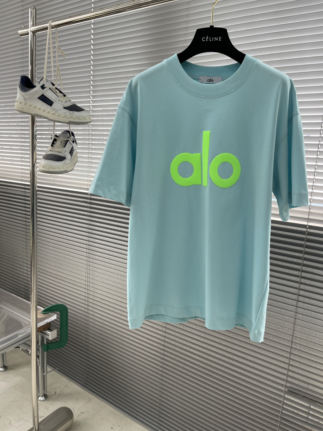 Alo 25SS Round Neck Loose 3D Printed Short Sleeve T-Shirt