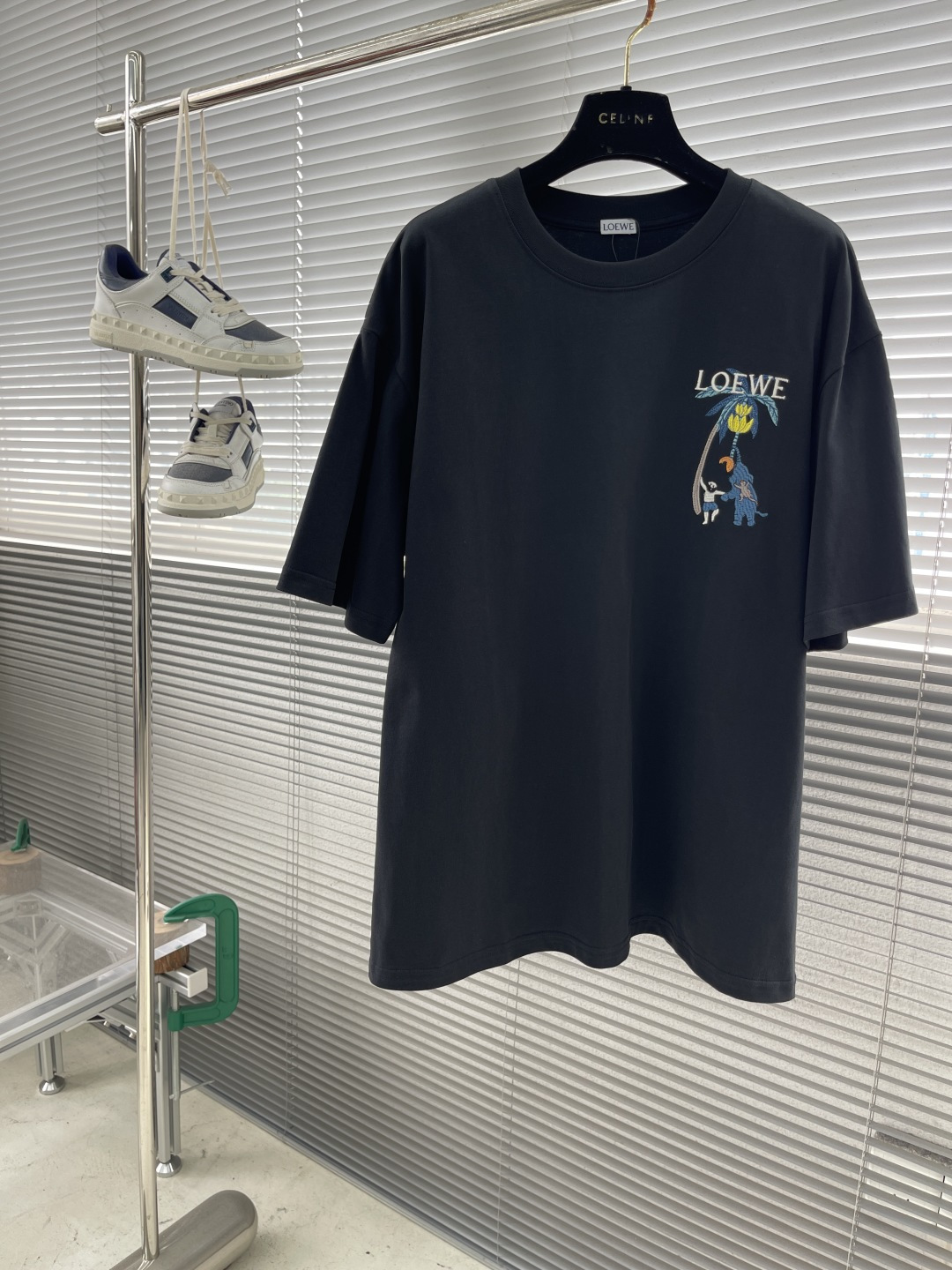 Loewe Embroidered Logo Tee - Oversized Fit, Unisex Design, Street Style Staple