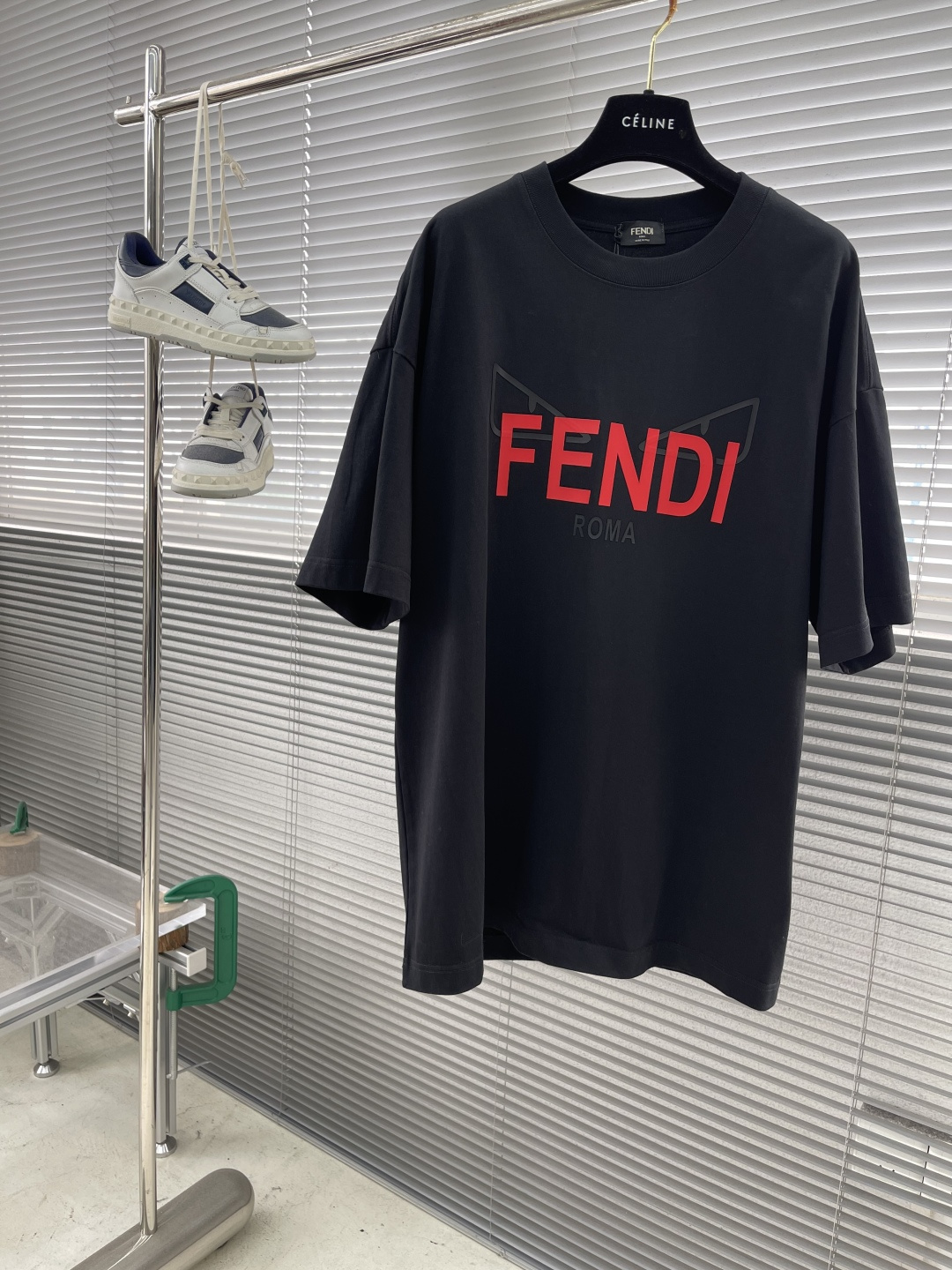 Fendi Roma Devil Eye Graphic Print Crewneck T-Shirt - Unisex Fashion