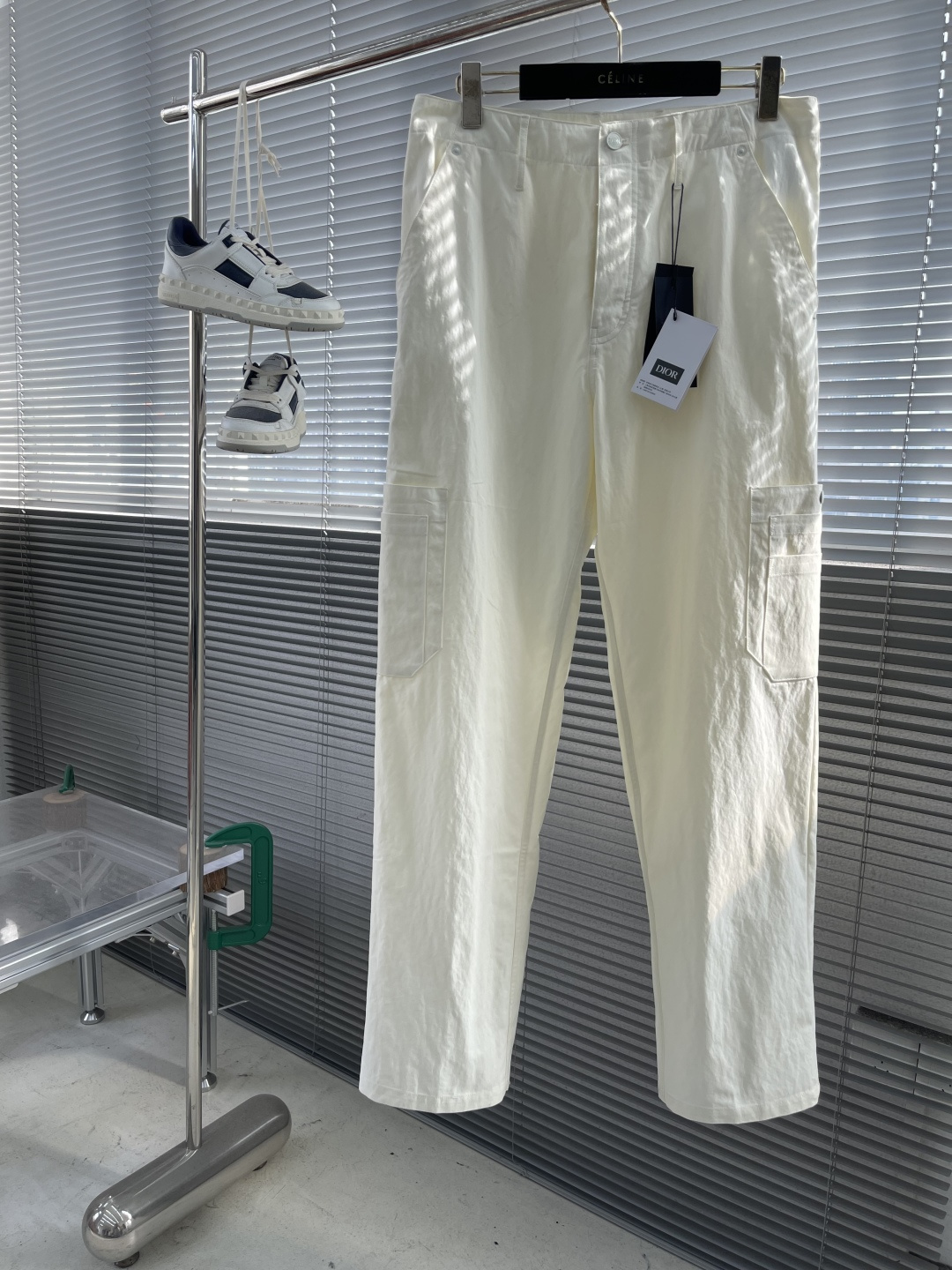 Dior 25SS CD Diamond Off-White Cotton Twill Cargo Pants - Modern Elegance