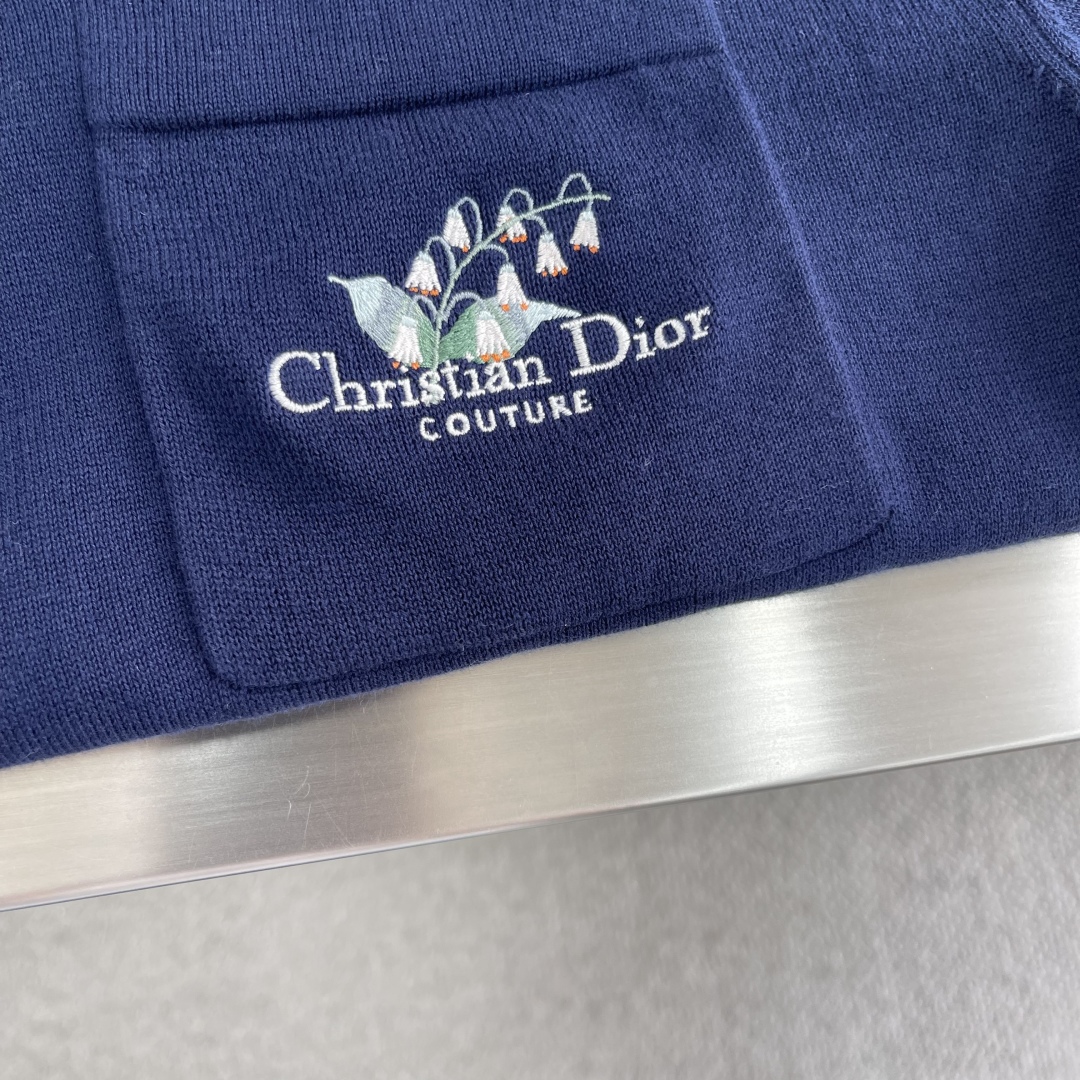 Diorio Couture Lily Embroidery Polo Shirt Blue Cotton Casual Fashionable 4 cmp i1746956572598 896 0 1
