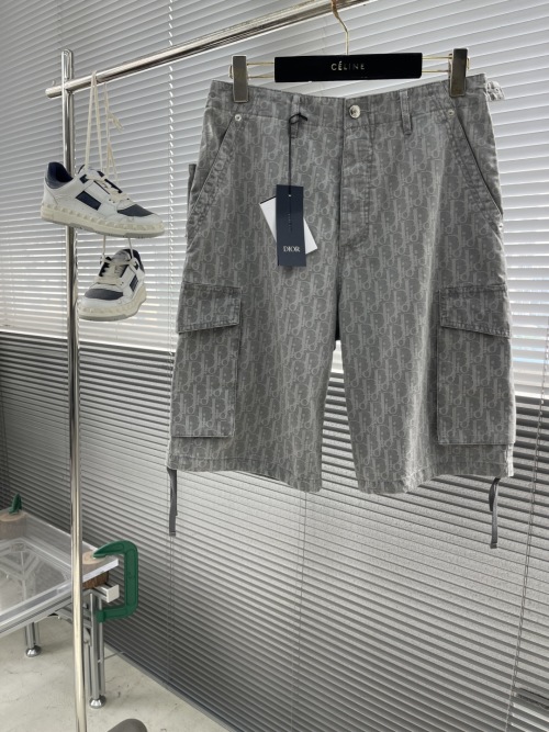 Dior 25SS Oblique Print Cotton Denim Workwear Shorts - Casual Elegance 4 Dior 25SS Oblique Print Cotton Denim Workwear Shorts - Casual Elegance