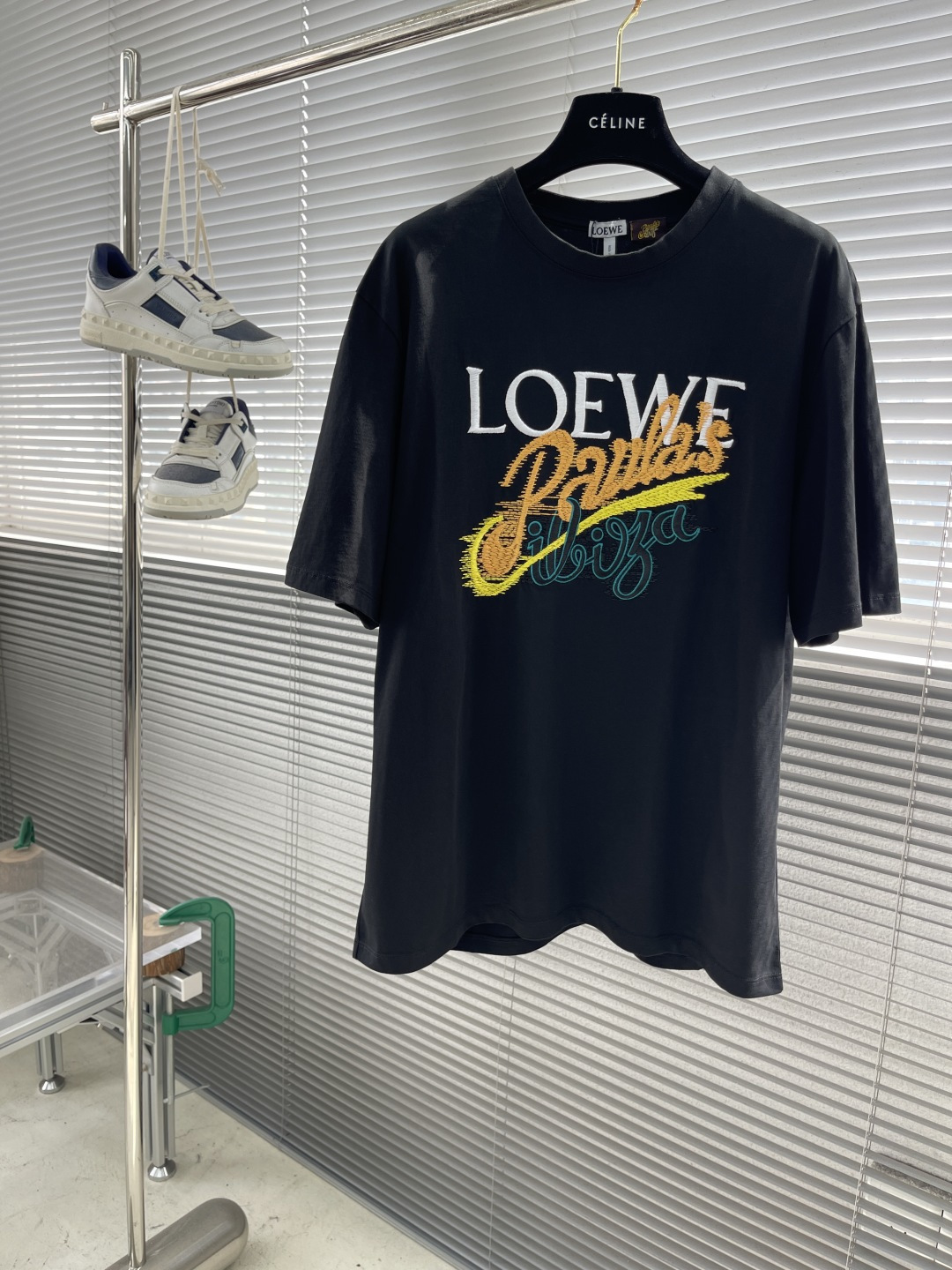 Loewe Paula's Ibiza Embroidered Cotton T-Shirt, Lightweight 25SS New Style