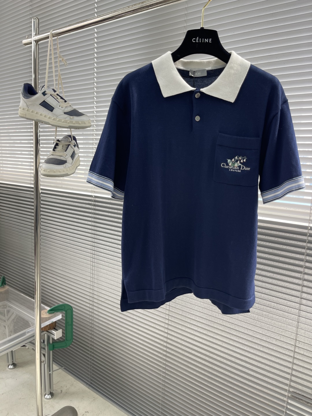 Diorio Couture Lily Embroidery Polo Shirt Blue Cotton Casual Fashionable 1 cmp i1746958308817 3533 0 5