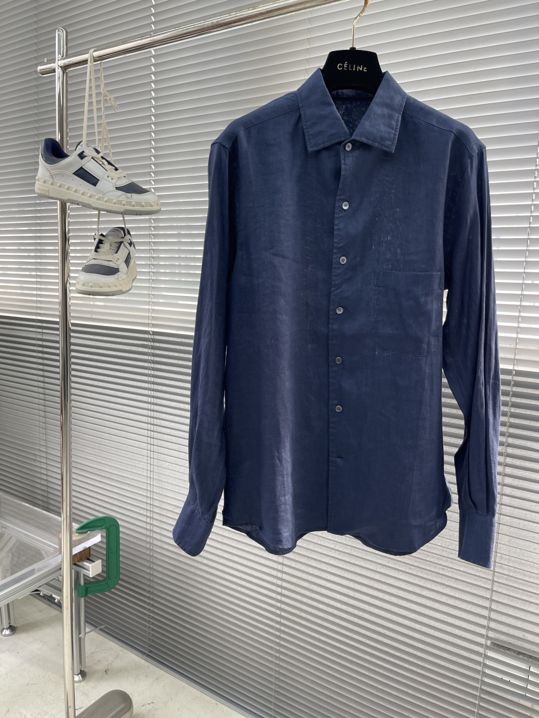 Celine Men's 100% Linen Button-Down Shirt - Soft, Breathable, and Stylish