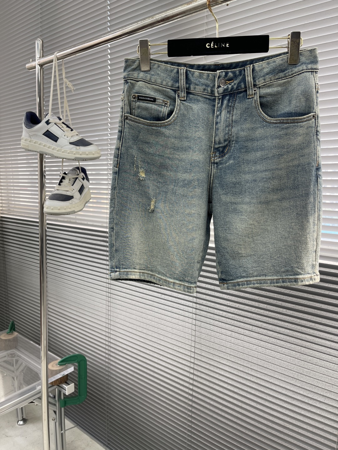 -DG 2025春夏新品牛仔短裤，水洗处理自然不易变形脱色、立...