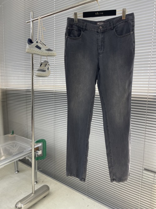 Loro Piana Smoke Gray Denim Jeans - Slim Fit, Soft Cotton Blend 11 Loro Piana Smoke Gray Denim Jeans - Slim Fit, Soft Cotton Blend