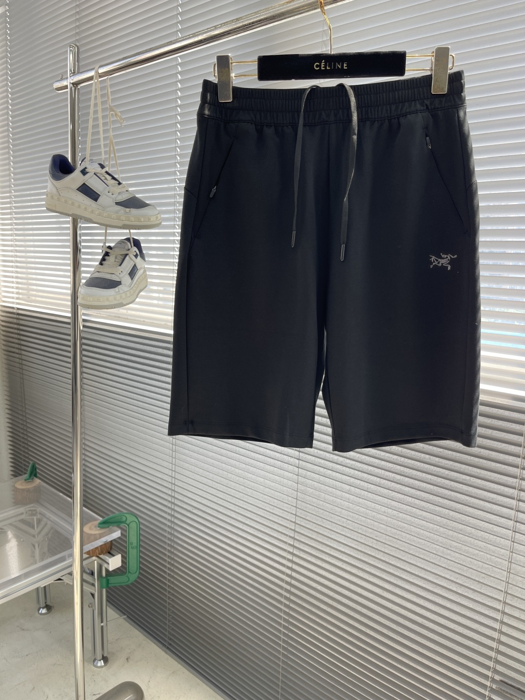 Arc'teryx Men's Black Lightweight Quick-Dry Athletic Shorts with Drawstring Waist