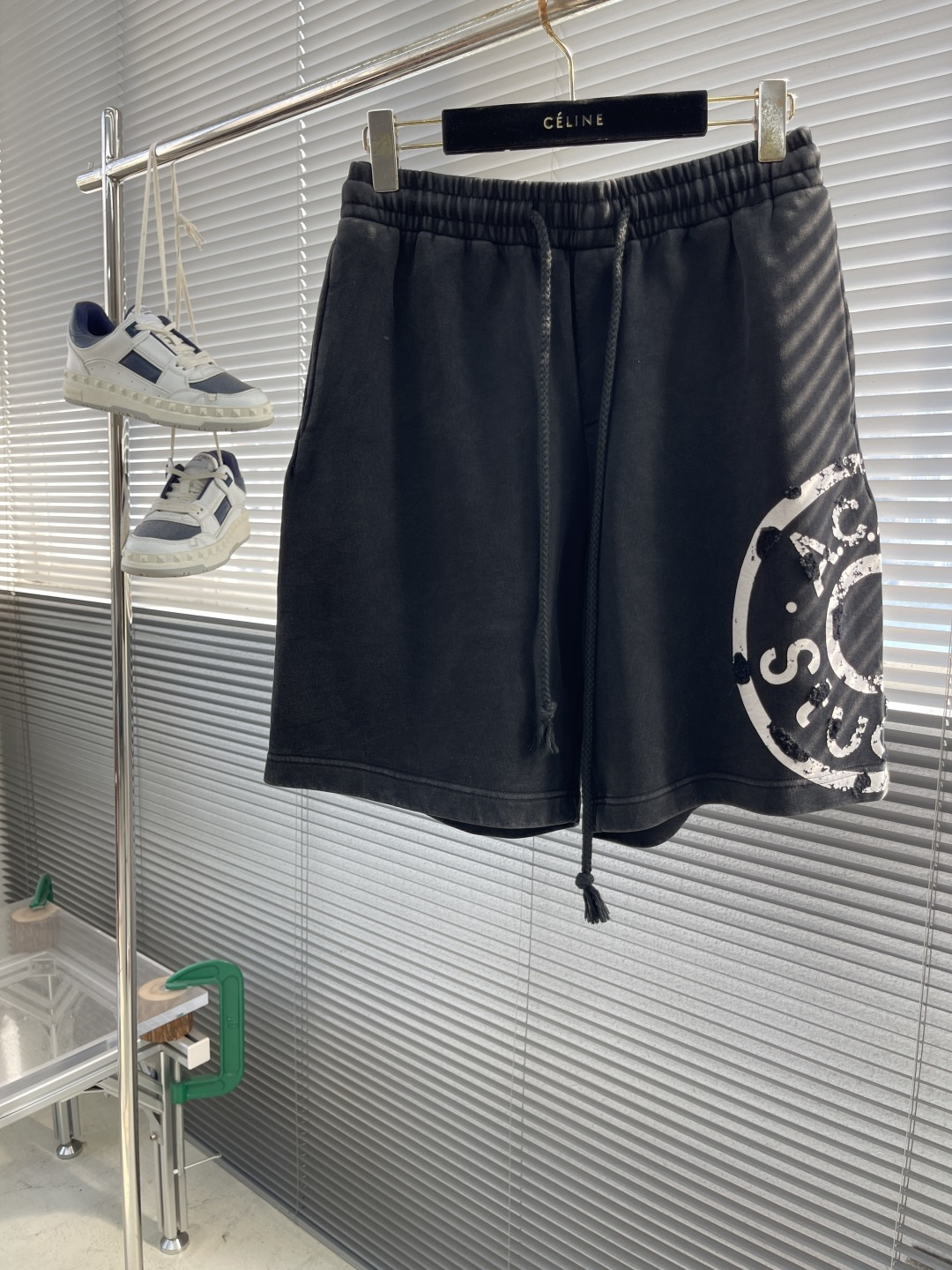 Acne Studio 25SS Shorts: 3D Burning Flowers, Pure Cotton Fabric, Size M-3XL