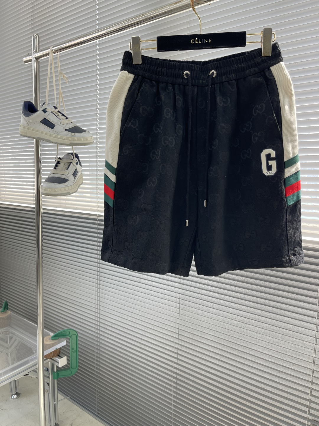 -GUCC  提花休闲短裤 最新款上身版型无敌正!绝对可以闭眼...