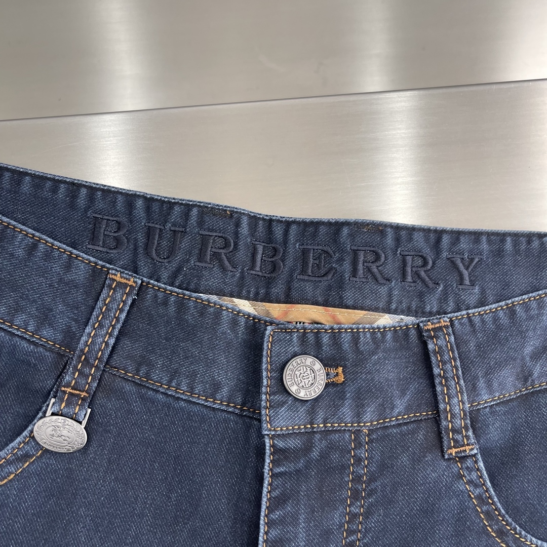 BBR Advanced Fashion: Cowboys Inspired Dark Blue Washed Cotton Veil Pants - 图片 6