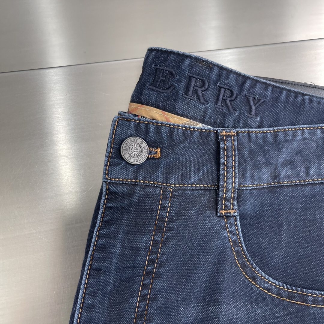 BBR Advanced Fashion: Cowboys Inspired Dark Blue Washed Cotton Veil Pants - 图片 4