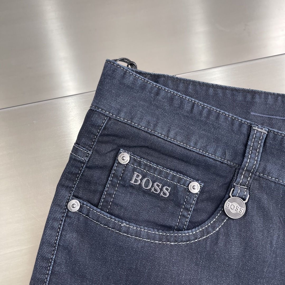Boss Advanced Fashion Cowboys Dark Blue Washers Pants: Super Fine Cotton Veils, Cool, Sexy, Leisure. - 图片 4